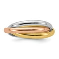 thumbnail image 4 of 14k Tri-color Polished Rolling Ring Size 6, 4 of 6