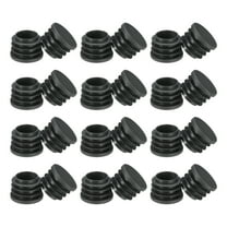 Round Plastic Hole Plugs 15/16inch, Pipe Tubing End Cap, Black 24 Pack