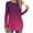 Hot Pink 2, variant on Long Sleeve T Shirt Tops For Women Round Neck Casual Loose Fitting Summer Fall Comfy Tie-Dye Color Block Gradient T-Shirt Blouse Tops,Hot Pink 1,L