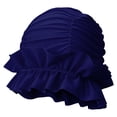 thumbnail image 1 of Gorro Baño Plisado para Mujer Ducha Cómodo Largo Y Corto ( ) Azul Marino, 1 of 3