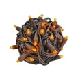 thumbnail image 2 of Novelty Lights 50 Light Amber/Orange LED Christmas Mini Light Set (Brown Wire, 25 Feet), 2 of 8