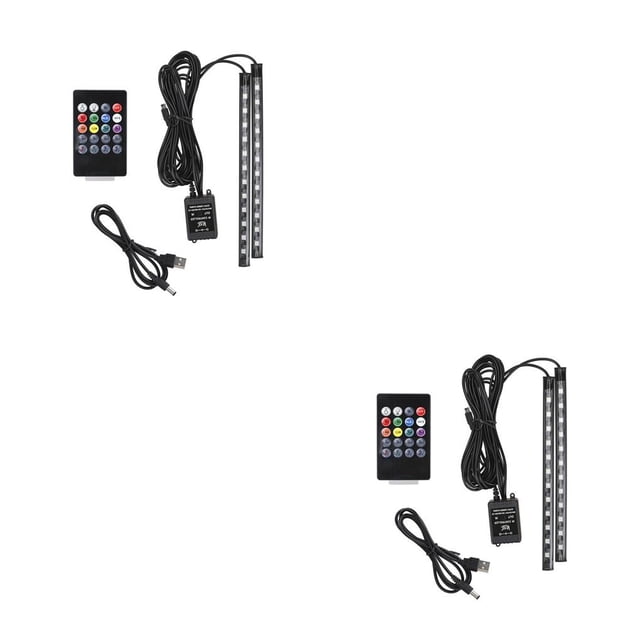 Riwesomey Tiras de luces LED para coche, Interior debajo del tablero, Control de voz, lámpara de ambiente musical, RV, camión, vehículo, Kit de Type3 NO3 Riwesomey CBP227753