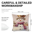 thumbnail image 2 of Snowman gift winterlinen throw pillowcase decoration pillowcase gifting preferred 24x24 inch cushion cover 2 sets sofa pillowcase sofa bedroom living room car, 2 of 8