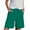 Green #711, variant on Bovemsi Thigh Society Cooling Shorts for Women Casual Solid Side Pockets Pants Elastic Waist Daily Mid Long Running Shorts