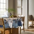 thumbnail image 3 of Fall Tablecloth 60×60 Inch Round, Autumn Harvest Blue Pumpkin Floral Washable Seasonal Table Cover for Party Picnic Dinner Decor, 3 of 6