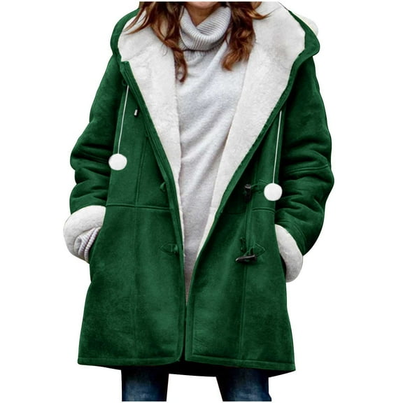 Womens Oversized Velour Jacket Hoodies Windbreaker Coats for Ladies Long Sleeve Christmas Lounge Pleated Warm Fuzzy with Hood Basic Winter Fall Jacket 2025