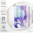 thumbnail image 6 of Purple Shower Curtain, Modern Purple and Blue Marble Shower Curtain for Bathroom Waterproof Fabric Abstract Shower Curtain Set with Hooks, 72x72 Inch, 6 of 6