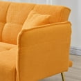 thumbnail image 4 of Futon Sofa Bed,Convertible Double Sofa Bed with Folding Armrests for Living Rooms and Small Spaces,Yellow, 4 of 7