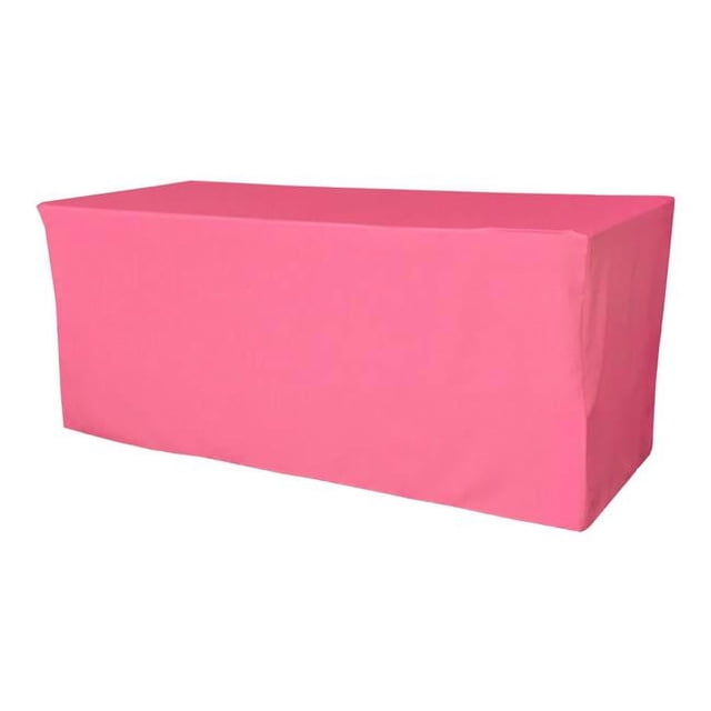 LA Linen TCpop-fit-96x30x30-HotPinkP38 2.77 lbs Polyester Nappe Équipée&44; Rose Chaud
