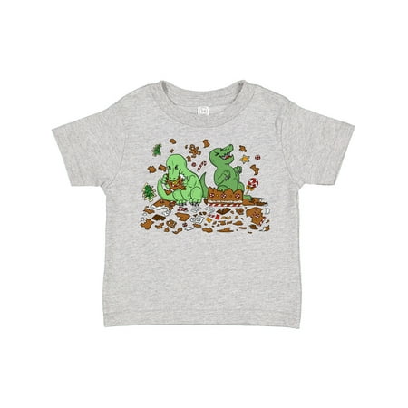 

Inktastic Tiny Dinosaurs Ruining Gingerbread House Gift Toddler Boy or Toddler Girl T-Shirt