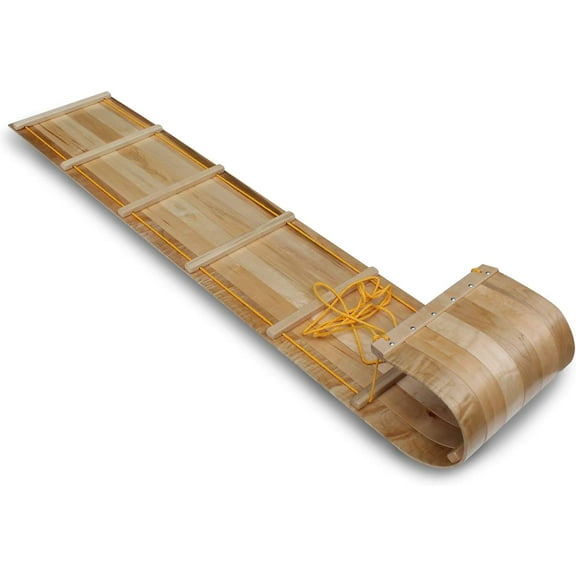Flexible Flyer Wood Toboggan. Snow Sled Adults & Kids