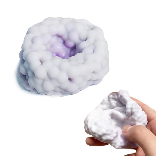 Grape Stressball Colorful Beads Shapeable Vacuum Ball Fidget Toys Milk Ball Sensory Noisy