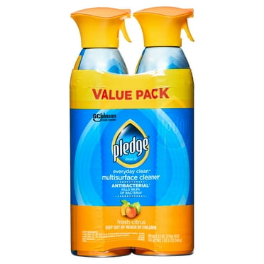 Pledge Antibacterial Multisurface Cleaner, All Purpose Cleaner, Fresh Citrus, 2 Ct, 9.7 oz