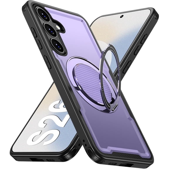 REQO for Samsung Galaxy S26 Case Compatible with Mag-Safe, 360 Rotating Ring Holder, Magnetic Kickstand Case, Military Grade Shockproof Phone Case, with Ring Stand, TPU & PC Material