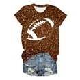 thumbnail image 4 of Fshinging Football Shirts for Women Short Sleeve Tops Summer Sequin Football Graphic T Shirts y2k Glitter Crew Neck Ladies Pullover Tees, 4 of 5