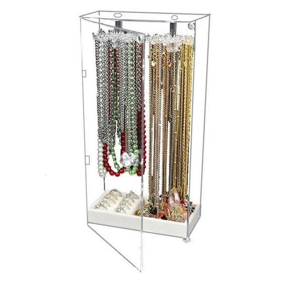 Necvior Jewelry Organizer Hanging Bracelet Necklace Holder Dustproof Display Stand