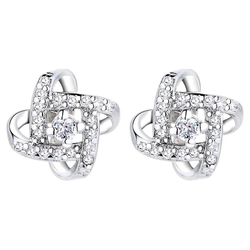 Amy & Annette Sterling Silver Love Knot Stud Earrings photo 4