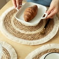 thumbnail image 5 of Kumdkd Round Woven Placemat Set, Handmade Non Slip Circle Placemats for Dining Table, Wedding, Kitchen Placemats, 15 inches for Christmas, Birthday Parties, 5 of 9
