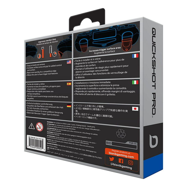 planer destillation billet Bionik Quickshot Pro Customizable Trigger Enhancement Kit Improved  Ergonomics Designed for PS4 DualShock Controllers - Walmart.com