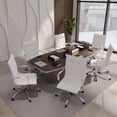 thumbnail image 3 of Pemberly Row High Back Leatherette Executive Swivel Office Chair in White, 3 of 8