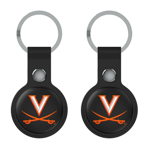 Keyscaper Black Virginia Cavaliers Two-Pack AirTag Holders