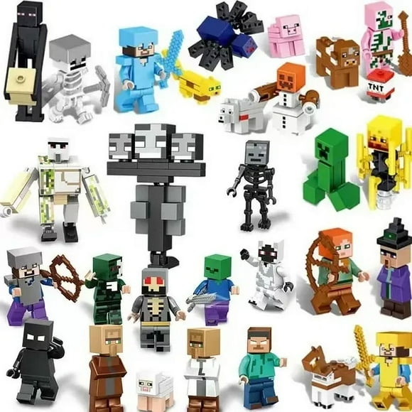 29PCS My World Legoings Figure Assemble Building Blocks Toys Minecraft Steve Mini Bricks Figures For Children Birthday Gifts