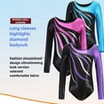 thumbnail image 3 of XXWXYD Toddler Girls Long Sleeve Bodysuit Dance Gymnastics Sports Outfit Athletic Stretch Jumpsuit Winter Thermal Playwear Colorful Design, 3 of 4