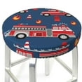 thumbnail image 3 of Hirioo Fire Truck 1 for Round Bar Stool Seat Covers Washable Stool Cushion Slipcover Elastic Bar Chair Covers for 12-14 Inch Chair-14 inch, 3 of 7