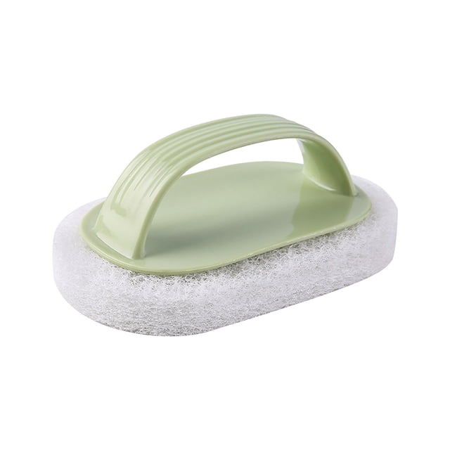 Cepillo de esponja resistente para limpieza de parrillas con mango, limpiador antirayaduras para rejillas de barbacoa, de hierro moldeado y acero inoxidable, ergonómico para una limpieza fácil.