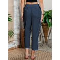 thumbnail image 4 of ZANKLEY Womens Casual Lightweight Drawstring Elastic Waist Pants with Pockets, S-XXL, 4 of 13