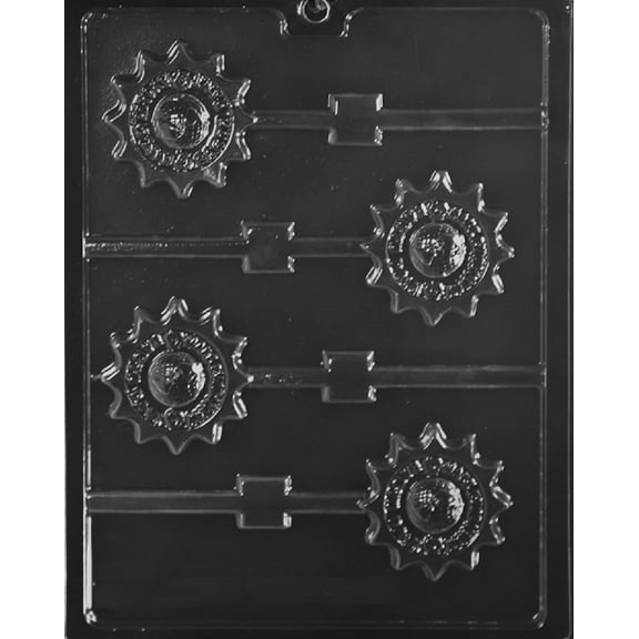 Grandmama's Goodies M232 Make Everyday Earth Day Lollipop Chocolate Candy Soap Mold with Exclusive Molding Instructions