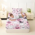 thumbnail image 3 of Manfei Cartoon Halloween Twin Fitted Sheet,Fall Thanksgiving Print Bedding,2 Pieces,1 Fitted Sheet and 1 Pillowcase, 3 of 6