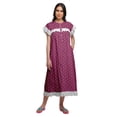 thumbnail image 1 of Moomaya Chemise de Nuit d'Allaitement à Col Rond Imprimée pour Femmes en Coton, 1 of 6