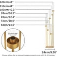 thumbnail image 6 of Floor Candle Holders for Wedding,Metal 7 Arms Candelabra for Table Centerpiece Gold Candle Sticks Holder Decor with Clear Acrylic Shade for Easter Day Party, Banquet, Birthday (48inch), 6 of 9