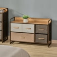thumbnail image 2 of HOMCOM 5-Bin Dresser, 2-Tier Fabric Chest of Bins with Steel Frame, 2 of 10