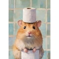 thumbnail image 1 of Funny Animal Frog Rabbit Owl Fox Duck Take Toilet Paper Abstract Poster Canvas Paintings Wall Art Pictures For Room Home Decor50 x 70 cm, frameless,SKU-13, 1 of 7