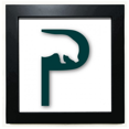 thumbnail image 1 of Pig Nose Movement Outline Black Square Frame Picture Wall Tabletop, 1 of 3