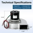 thumbnail image 2 of Motor de ventilador inductor de corriente de repuesto Criditpid A150 230V, 2 of 7