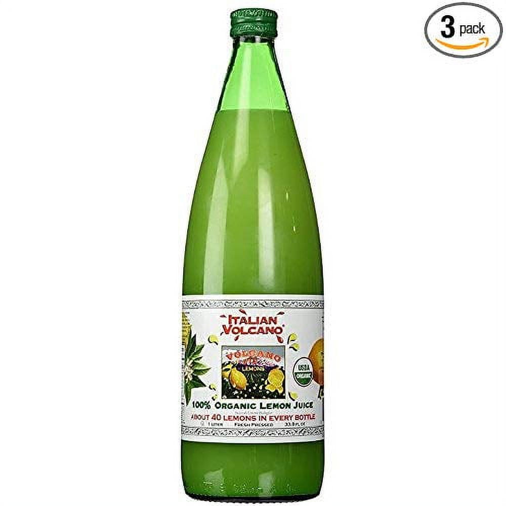 Italian Volcano Organic Lemon Juice, Fresh Pressed, Not-from