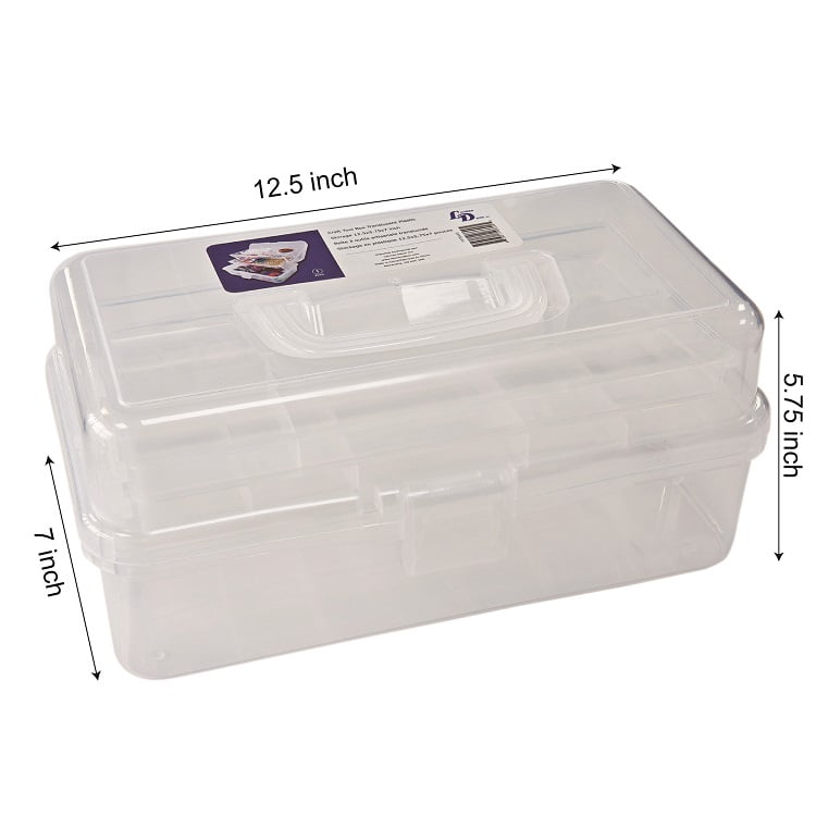 Boîte de rangement en plastique translucide artisanale Lerman Decor F-LERMAN DÉCOR BOITE A PRESSION