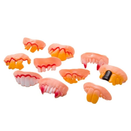 1PC Tricks Toy Replica Disgust Ugly Denture False Rotten Teeth model Tooth