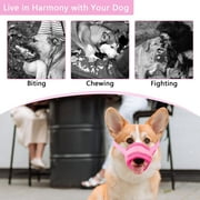 Dog Muzzle Anti Biting, with Comfortable Mesh Soft Fabric and Adjustable Strap, Suitable for Small, Medium Dogs