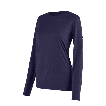 UPC: 0889961544767 | Mizuno Women s Mizuno Long Sleeve Tee Size Small Navy (5151)