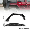 thumbnail image 6 of WOLFSTORM Front/Rear Fender Flares for 2007-2018 Jeep Wrangler JK Powder-Coated Steel Equipped with LED Turn Signal Lights & LED Side Marker Lights 4PCS(Front+Rear Fender Flares), 6 of 12