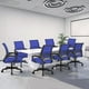 thumbnail image 2 of Silla de oficina Yaheetech con respaldo medio, malla, ergonómica, giratoria, azul, 2 of 9