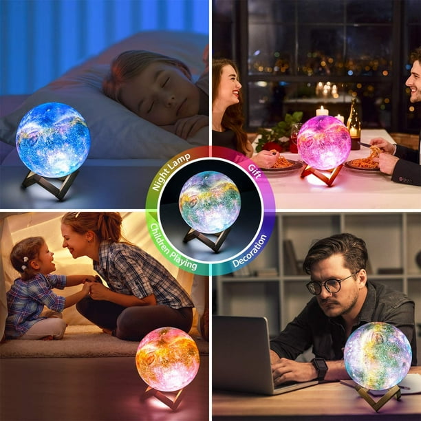 Lampe de lune, éclairage de la lampe à lave pour veilleuse pour