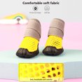 thumbnail image 2 of 4 Pcs Pet Boots, Anti-Slip Dog Shoes, Washable Mesh Boots, Reusable Paw Protectors for Small Medium Dogs, 2 of 9