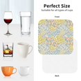 thumbnail image 6 of Pofeuu Boho Print Coasters for Drinks, 4Pack PU Leather Coasters, Bar Drink Coasters for Tabletop Protection, Furniture from Damage-Square, 6 of 6
