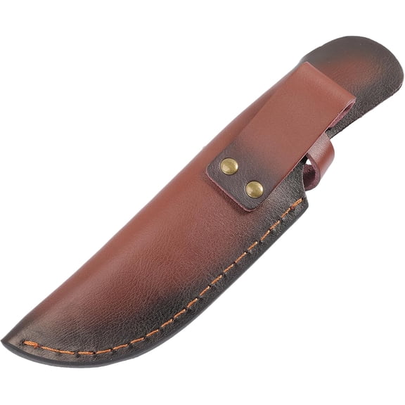 ABCISI Leather Knife Sheath for Belt - 9 inch Knife Sleeves, Portable Knife Cover, Straight Blade Knife Holster, Chef Knife Holder for Kitchen Outdoor Camping, Quick-Release, Brown