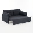 thumbnail image 5 of Queen Sleeper Sofa, 3-in-1 Convertible Pull Out Sofa Bed with Storage Pocket, Thick Padded Chenille Loveseat with Silent Casters for Small Space, Apartment, Living Room,Black, 5 of 9